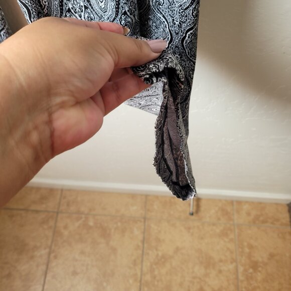 AB Studio Black and White Mandala Boho Wide Leg Pants - Picture 3 of 7